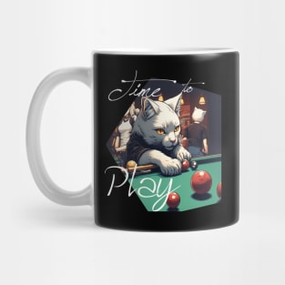 Cat Playing Pool Mug